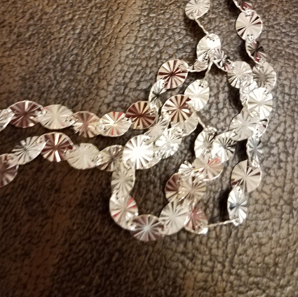 Silver spectrum HSN 42 in long chain necklace NEW